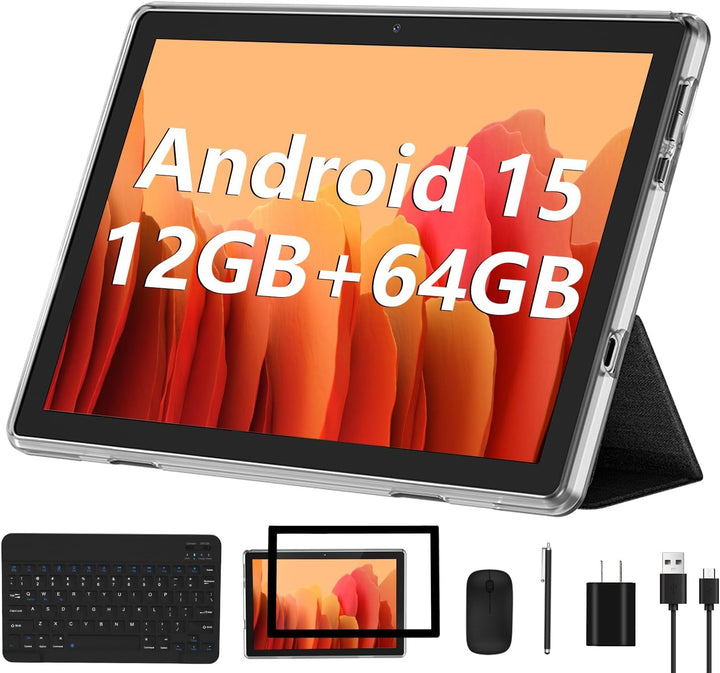 ECOPAD Tablet Android 15, tabletas de 10 pulgadas con ratón y tecla...