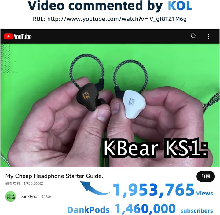 Auriculares KBEAR KS1 USB C con sonido cristalino para Samsung Gala...