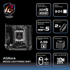 ASRock B650I Lightning WiFi AMD AM5 Mini-ITX Motherboard, WiFi Lightning