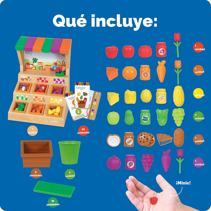 Learning Resources Mini Farmstand Juego de clasificación de la gran...