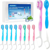Paquete de 20 cepillos de dientes desechables con púa de pasta de d...