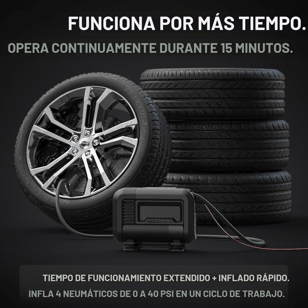 NOCO AIR15: Inflador de neumáticos ultrarrápido de 15 A - Bomba de...
