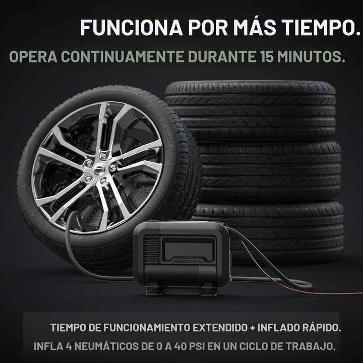 NOCO AIR15: Inflador de neumáticos ultrarrápido de 15 A - Bomba de...