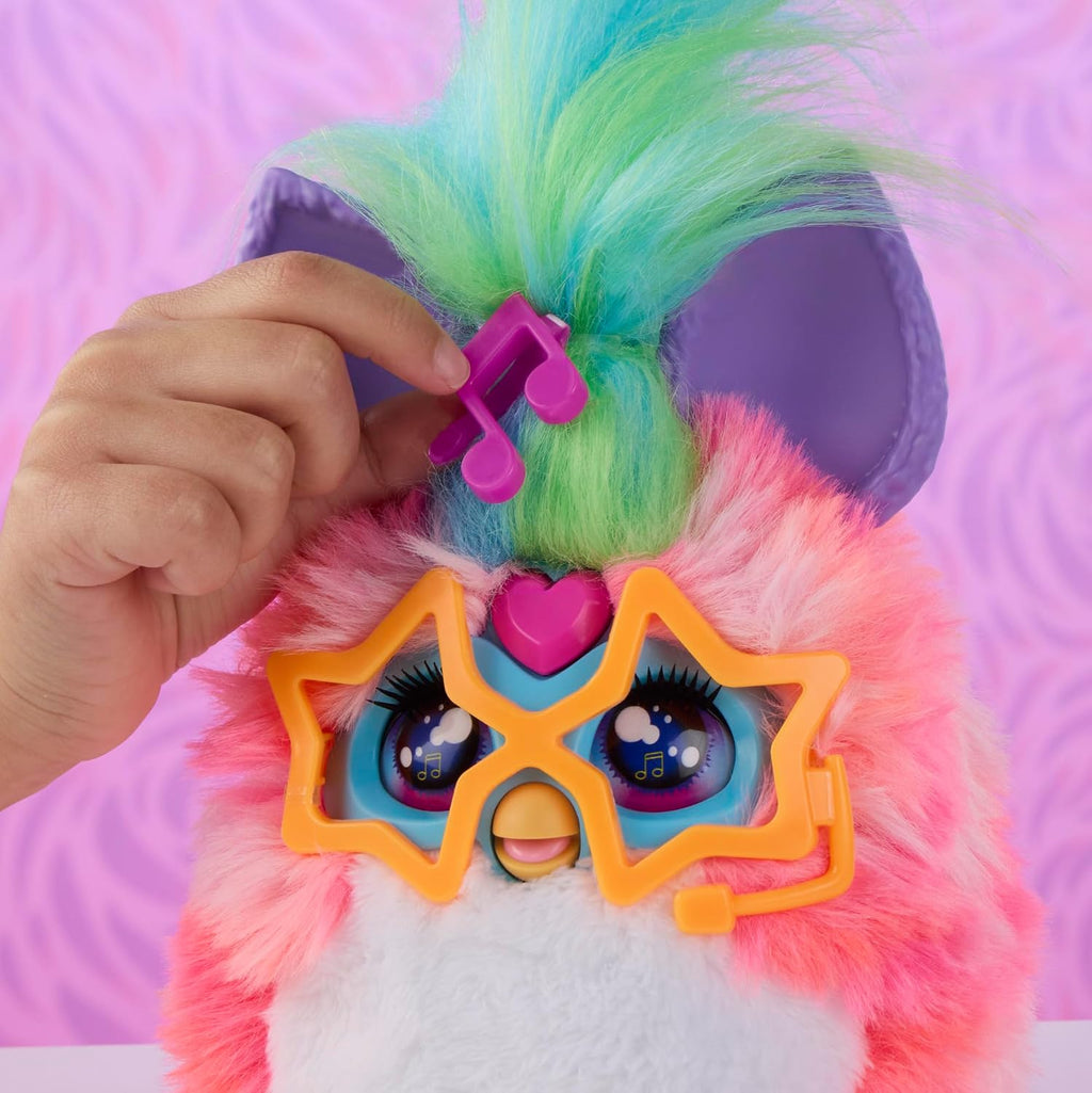 Furby Vibes Rose Berry - Juguete electrónico interactivo de peluche para niñas y niños de 6 años en adelante (exclusivo de Amazon)