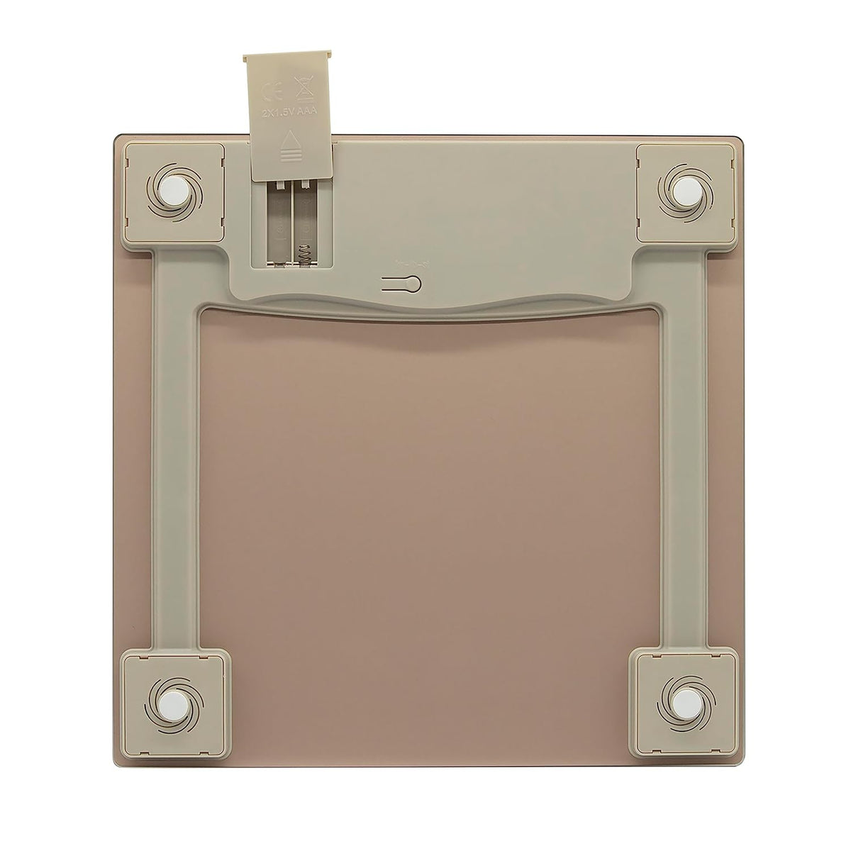 Taylor Báscula digital para peso corporal, capacidad altamente precisa de 400 libras, plataforma de vidrio duradera de 11.8 x 11.8 pulgadas, pantalla fácil de leer de 3.2 x 1.5 pulgadas, champán