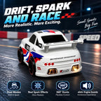 Coche de deriva RC con efecto chispa, coche de acrobacias con