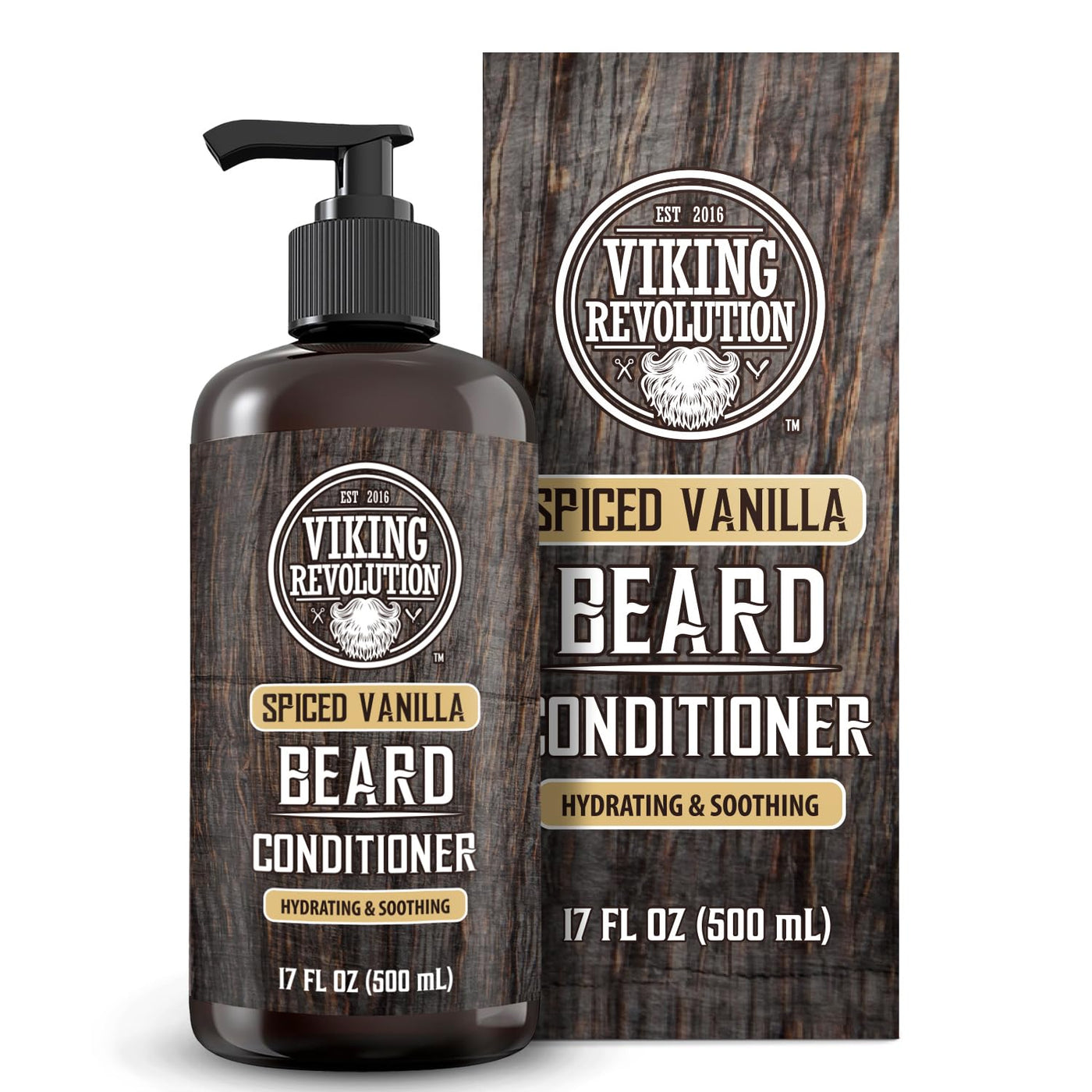 Viking Revolution Acondicionador de barba de vainilla especiada par...
