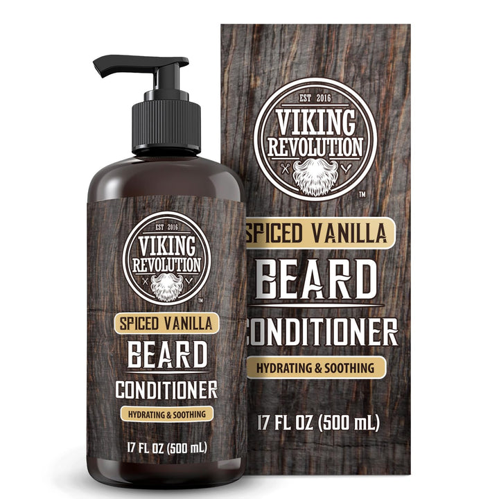 Viking Revolution Acondicionador de barba de vainilla especiada par...