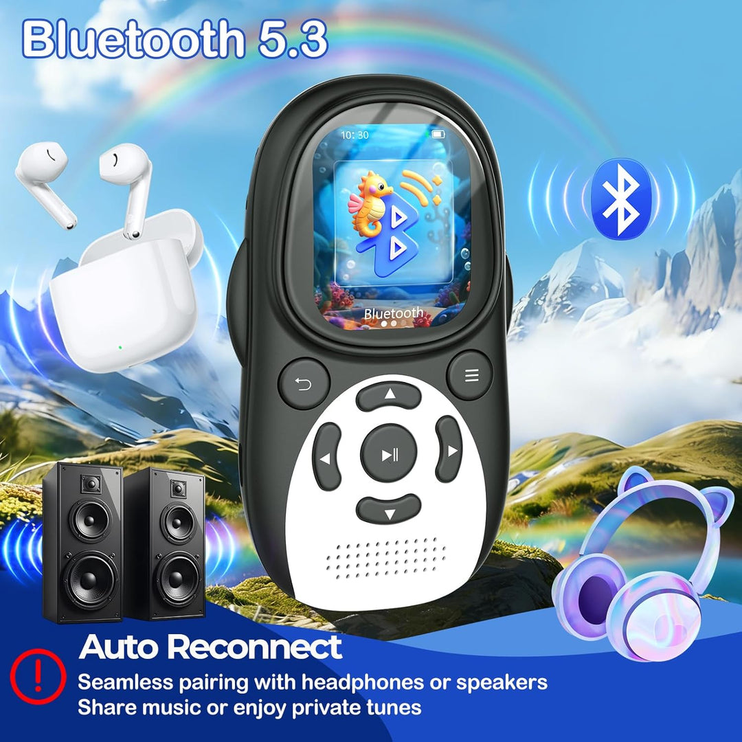 ODEJOI Reproductor MP3 de pingüino lindo de 64 GB con Bluetooth 5.3...
