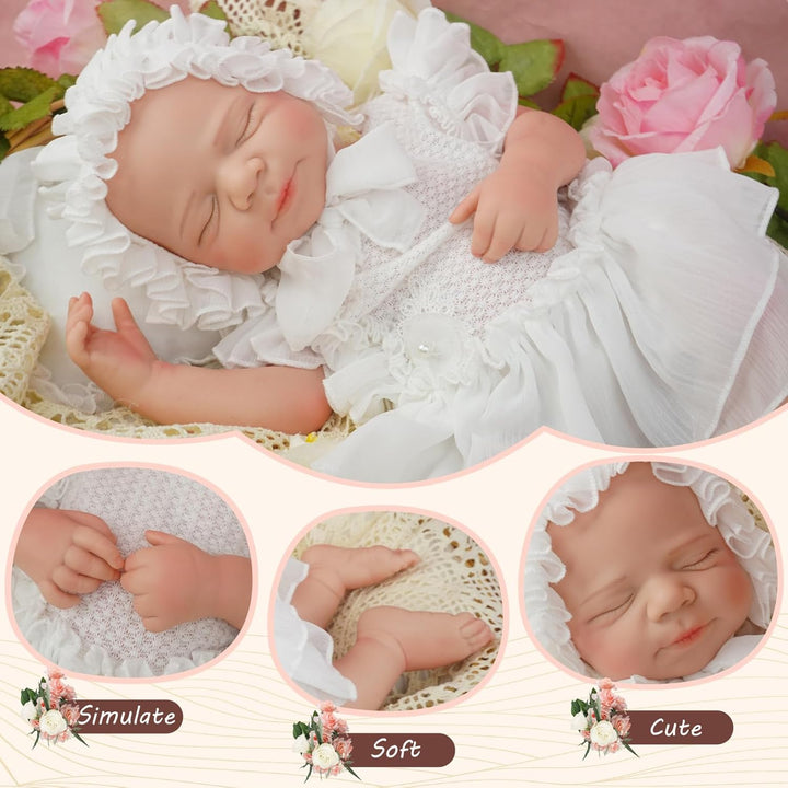 YaLuoQian Muñeca de bebé Reborn de silicona completa, niña recién n...