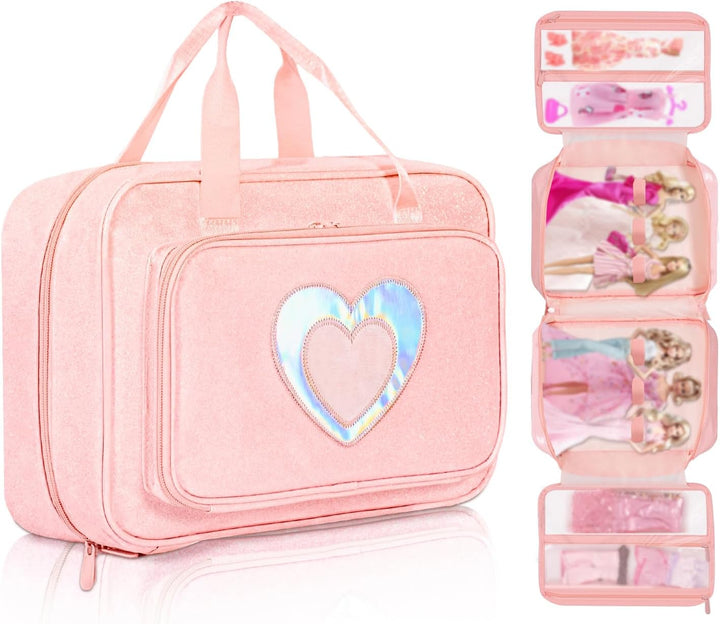 LININYHAO Estuche de transporte compatible con muñecas Barbie de 12...