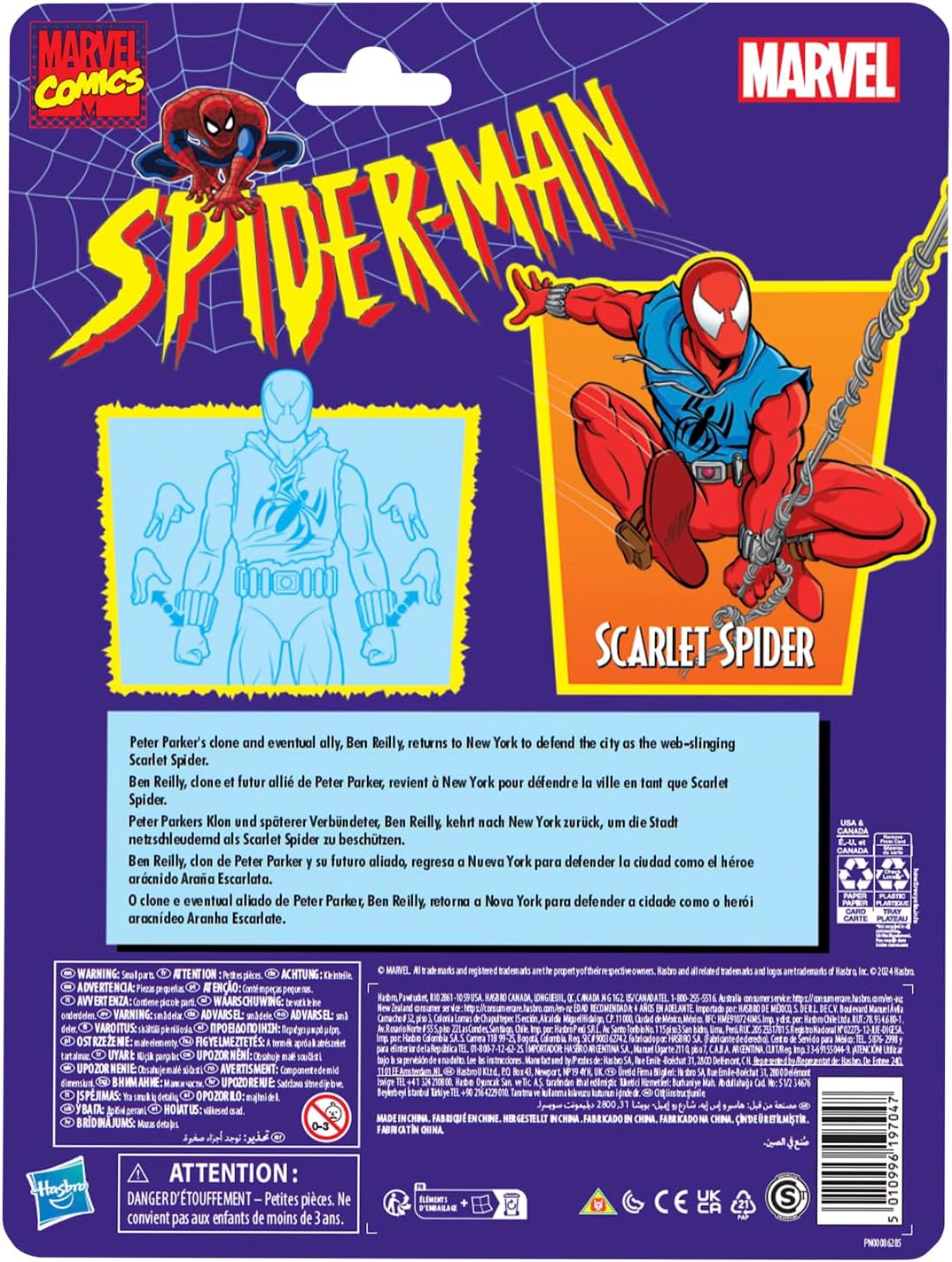 Marvel Legends Series Scarlet Spider, Spider-Man Comics Figura de a...