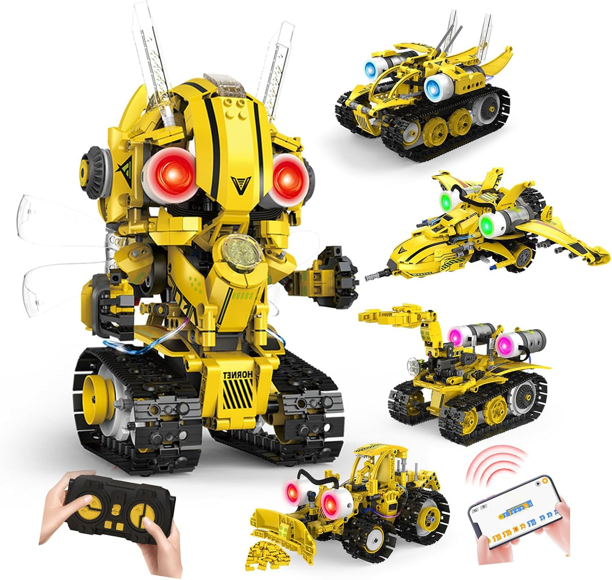Kit de bloques de construcción de robot STEM RC 5 en 1, juguetes educativos de 6 a 12 años