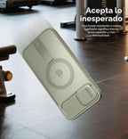 SURITCH Funda para iPhone 15, compatible con MagSafe, soporte integrado y cubierta de cámara y parte trasera translúcida, funda protectora resistente a prueba de golpes de 6.1 pulgadas, verde
