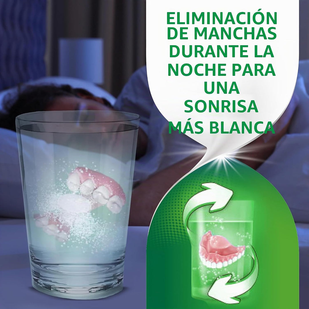 Polident Tabletas limpiadoras de dentaduras postizas blanqueadoras...