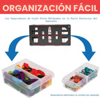 Repisa para almacenamiento de piezas, de plástico, con 26 cajones Akro-Mils 10126REDBLK20, de 20 pulgadas x 10-1/4 pulgadas x 6-3/8 pulgadas, rojo o negra