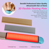 DORISILK Plancha Plana Colorida de 450 Grados, Alisador y Rizador d...