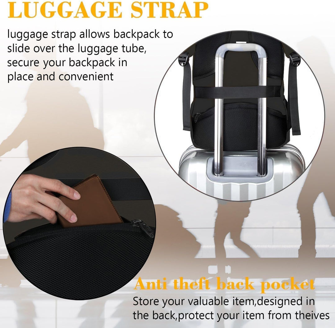 MATEIN Mochila de viaje para laptop, mochila delgada y resistente p...