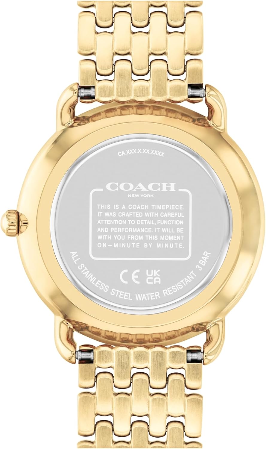 Reloj Coach Elliot para mujer, cuarzo 2H - Brazalete de acero inoxidable - Resistente al agua hasta 3 ATM/30 metros - Moda premium - Diseño minimalista clásico para uso diario - 28mm