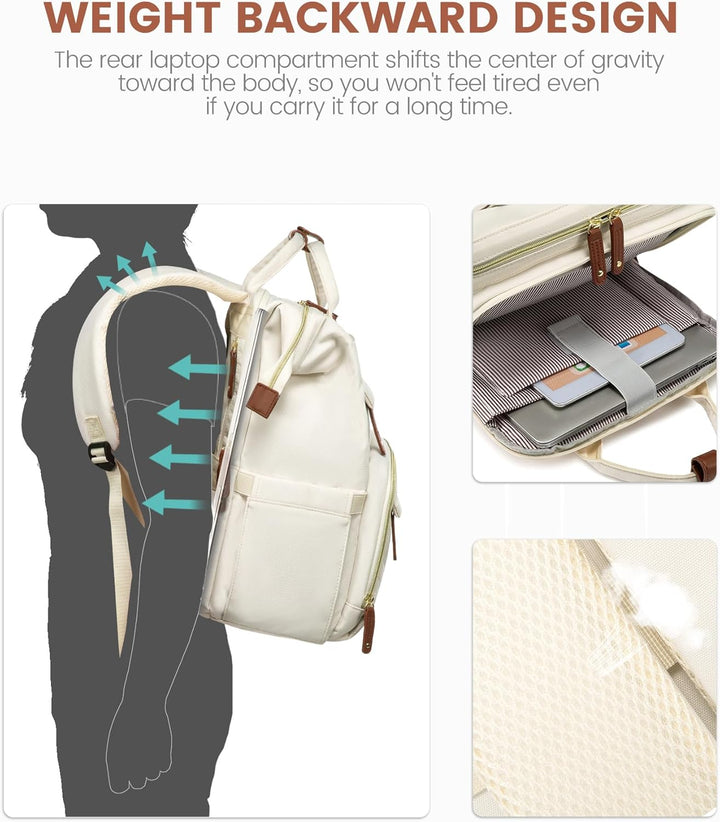 LOVEVOOK - Mochila para laptop de mujer, 17.3'' impermeable...