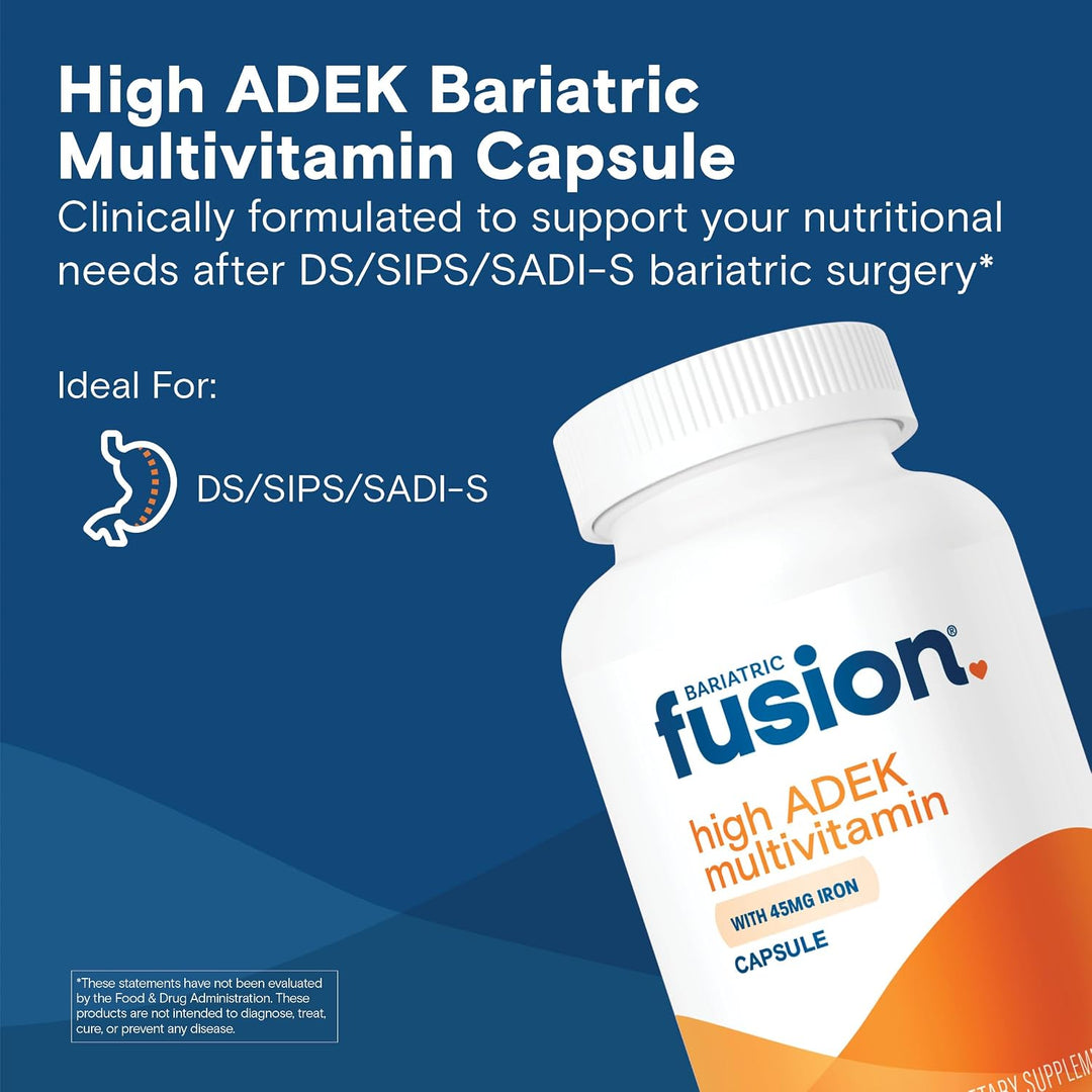 Bariatric Fusion Cápsula multivitamínica alta ADEK con hierro de 45...