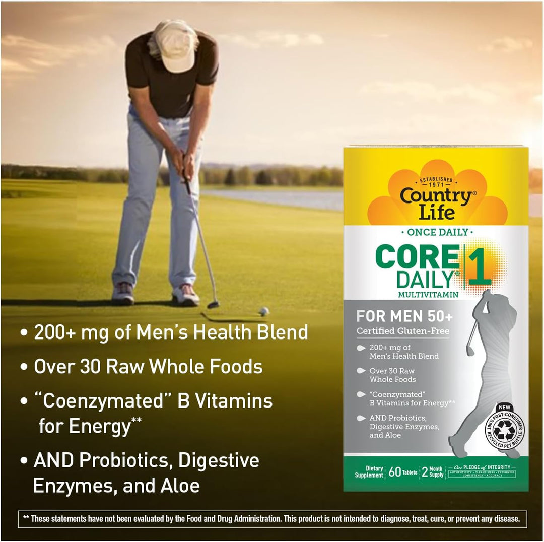 Country Life CORE Daily-1 Multivitamínico para hombres mayores de 5...