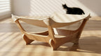 Cama rascador grande de sisal para gatos, salón de madera para hogares