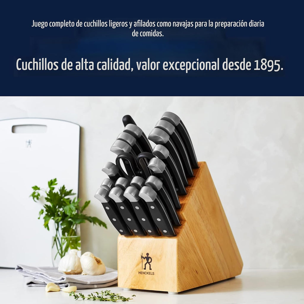 Henckels Statement Juego de Cuchillos de 20 piezas con Bloque, Afilado como Navaja, Ingeniería Alemana