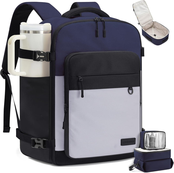 LOVEVOOK Mochila de viaje aprobada por aerolíneas para laptop, 4 un...