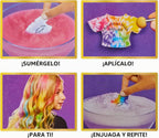 Rainbow High Muñeca de moda DIY para crear y colorear con acuarelas lavables + kit de teñido anudado, ojos marrones, cabello rizado, top y zapatos extra. Colorea, crea, juega, enjuaga y repite