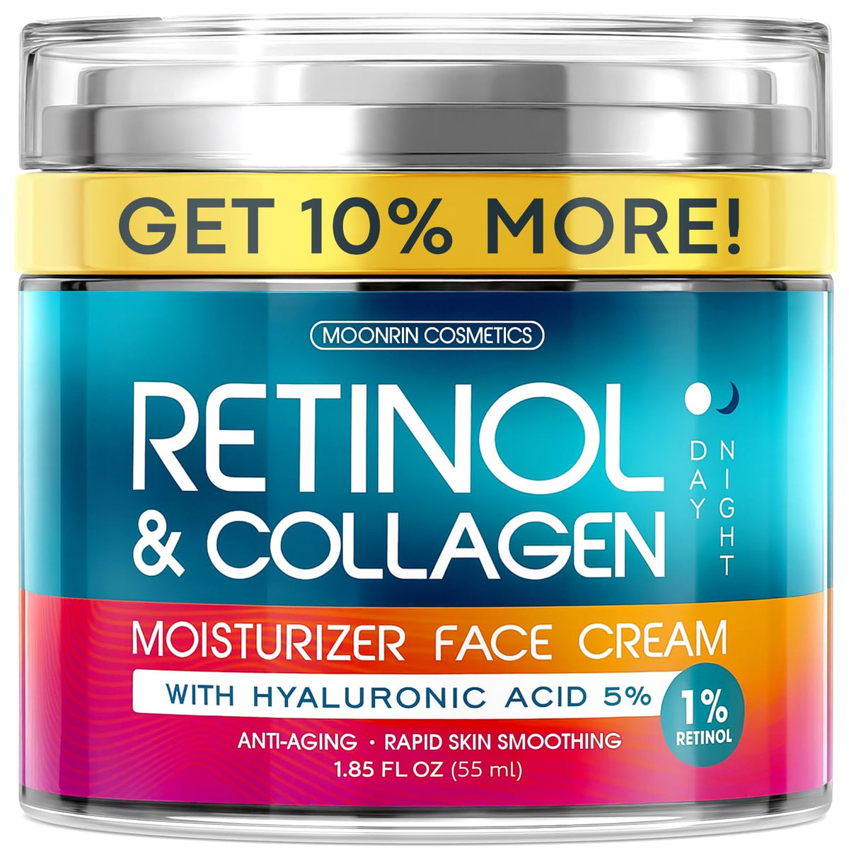 Crema de retinol para cara con ácido hialurónico \u2013 Hidratante...