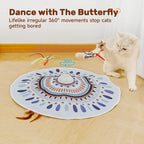 Juguetes para gatos Potaroma recargables, 3 en 1 busca y esconde para gatitos, juego automático interactivo, mariposa revoloteando, varita con plumas en movimiento, ejercicio para gatitos en