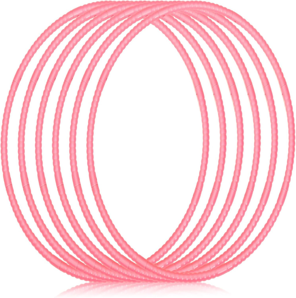 Shappy - 6 piezas de aros de ejercicio desmontables ajustables, juguete de plástico, juguetes de patio de juegos, aros circulares de colores para juegos de adolescentes, gimnasia, equipo de agilidad