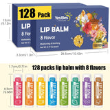 YesBes Paquete de 128 bálsamos labiales, bálsamo labial natural a g...