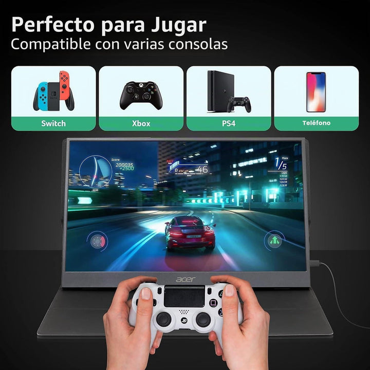 Acer PM161Q Bbmiuux 15.6" Full HD 1920 x 1080 IPS Monitor Portá...