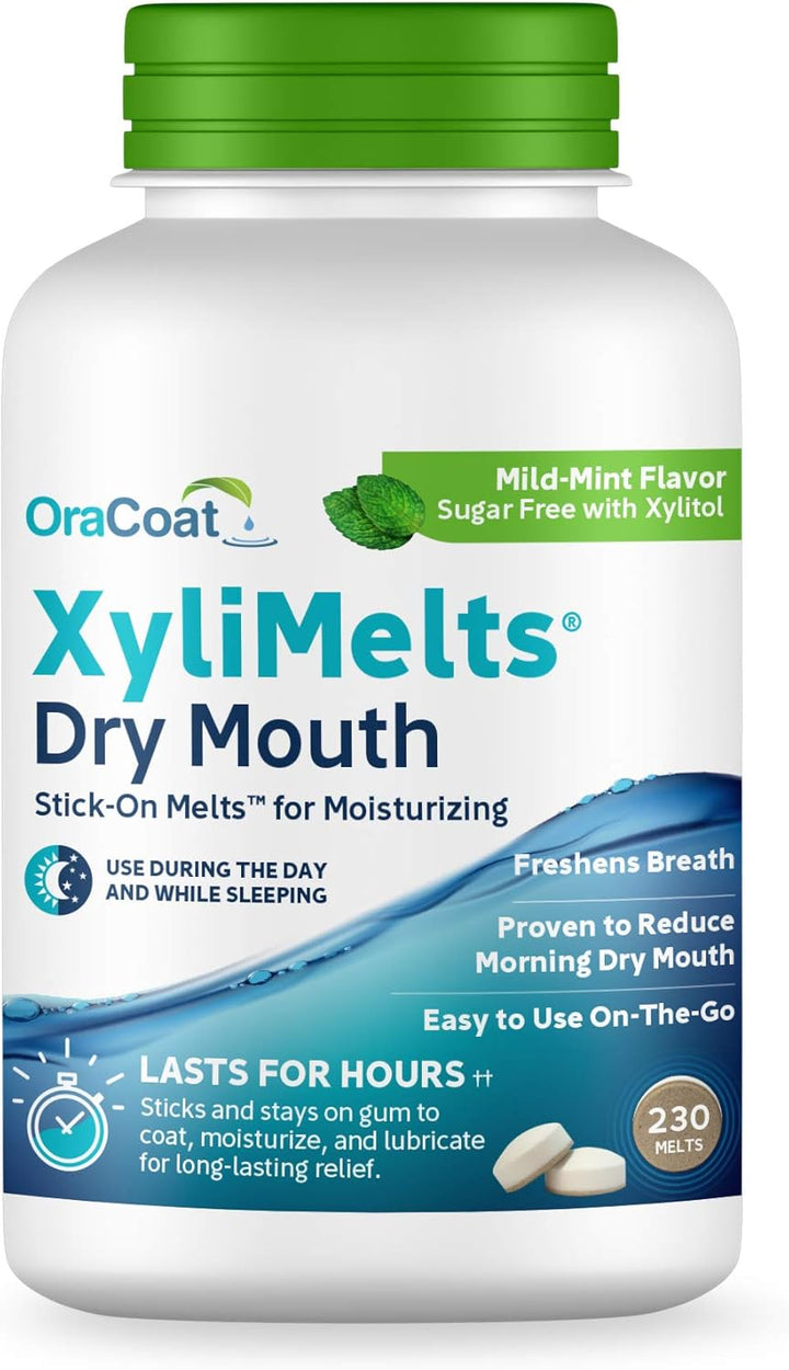 Oracoat XyliMelts - Discos hidratantes para la boca seca, sin azúca...