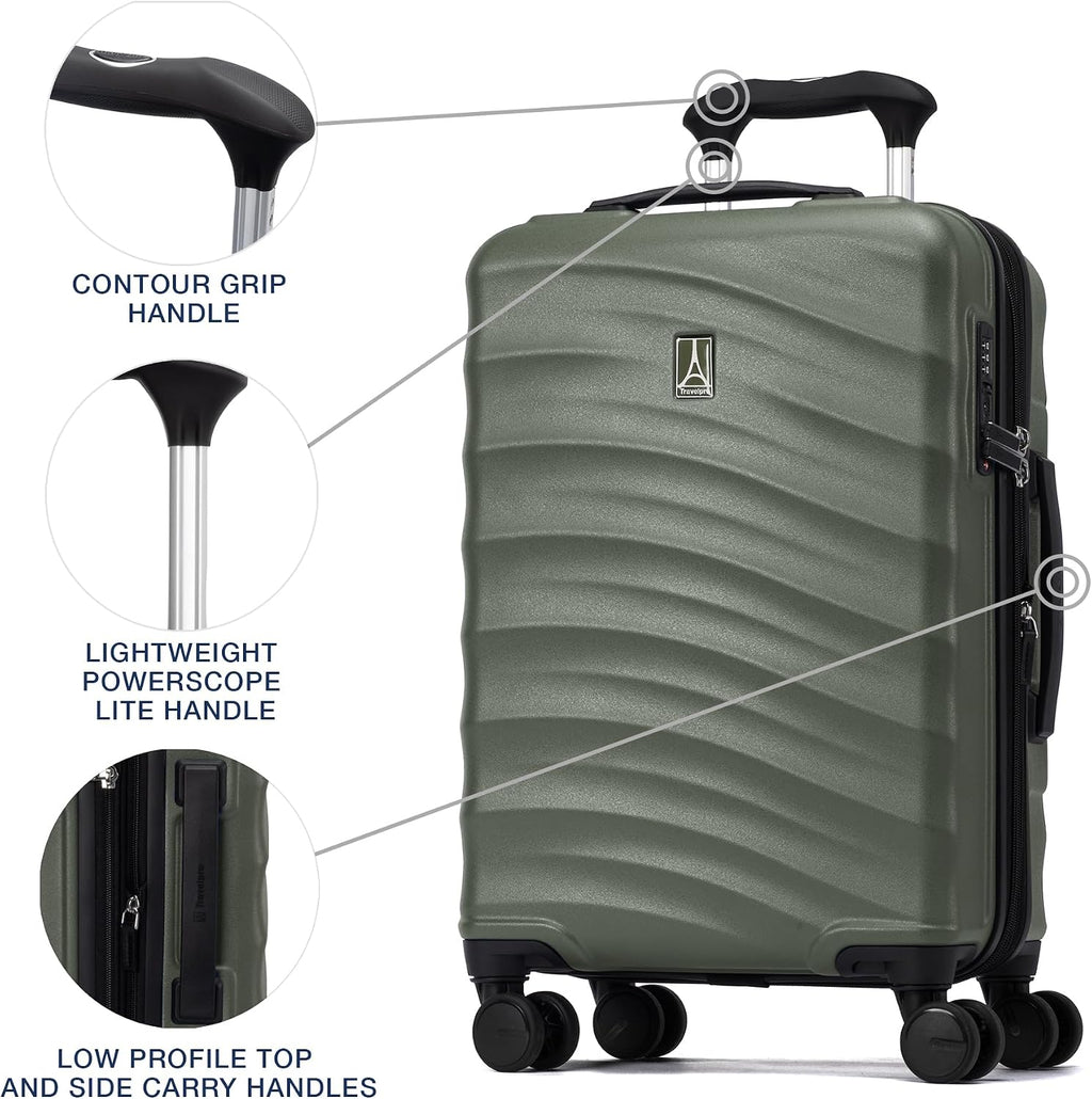 Travelpro Maxlite Air V2 maleta rígida expandible, Verde pizarra