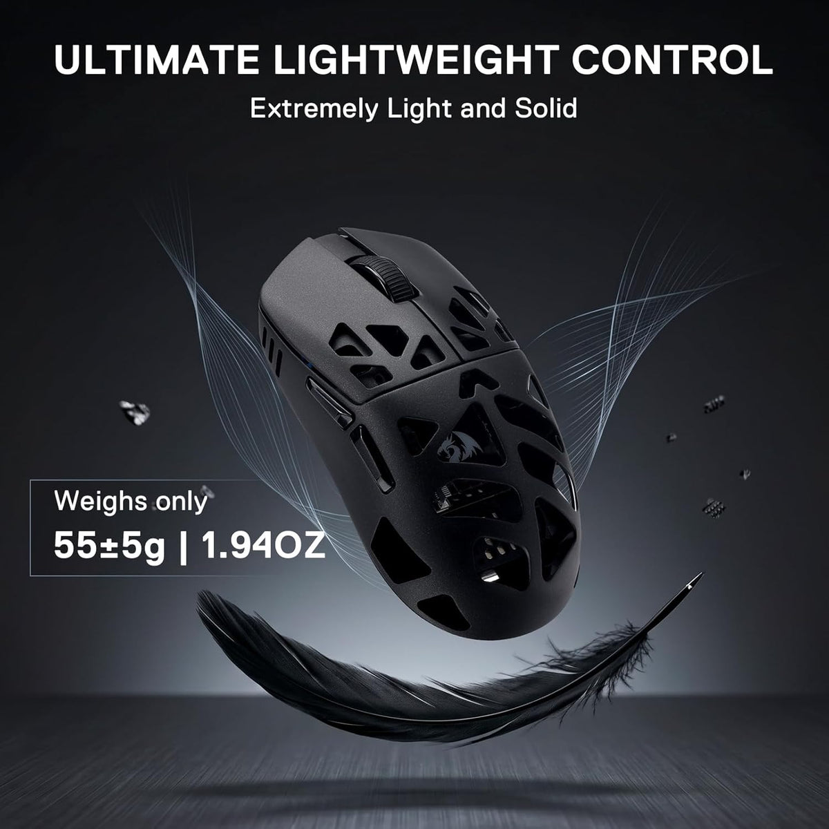Redragon M997 Ratón inalámbrico para juegos de aleación de magnesio...