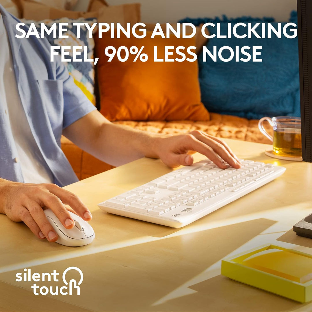 Logitech MK295 - Combo de mouse y teclado inalámbricos con tecnolog...