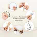 Vanplay - Juego de guitarra para niños, 7 instrumentos musicales de madera