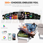 Reloj inteligente para mujeres y hombres, (responder/hacer llamadas) 1.83 pulgadas, HD, rastreador de actividad física smartwatch compatible con Android, iPhone iOS, contador de pasos impermeable IP68