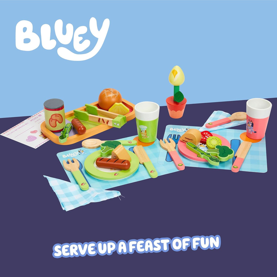 Bluey Frutas y verduras de juguete para niños pequeños, 32 piezas d...