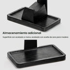 UPERGO Soporte de auriculares de madera maciza con soporte para controlador