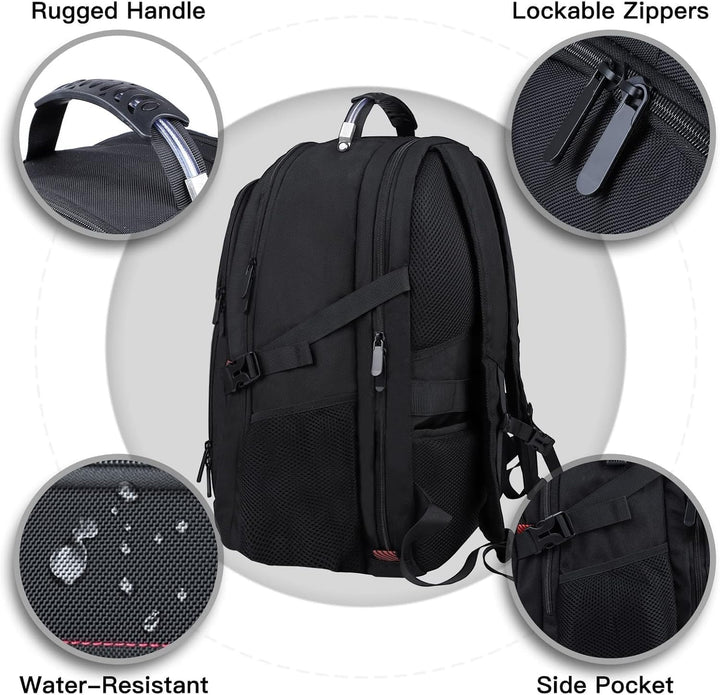 Mochila extra grande de 18.4 pulgadas, mochilas de viaje para portá...