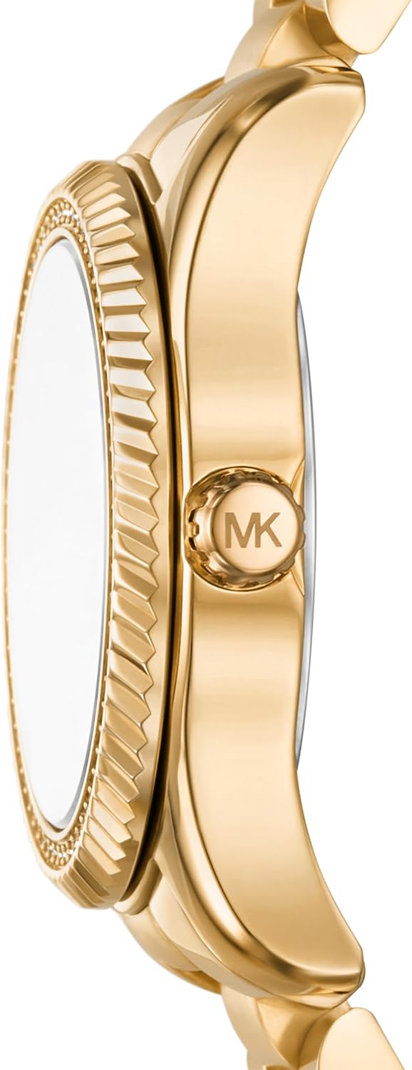 Reloj de mujer Michael Kors Lexington de tres agujas, acero inoxidable con acabado dorado (Modelo: MK7622)