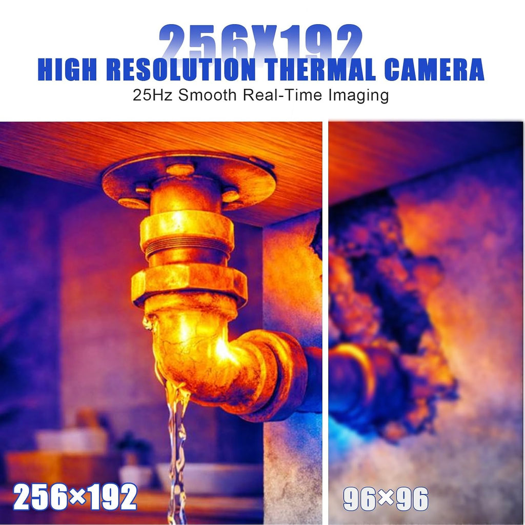 Cámara de imágenes térmicas con pantalla táctil de 3.5 pulgadas, pistola de imagen térmica AIOMEST con resolución IR de 256 x 192, temperatura de calor de -4 °F a 1022 °F, Wi-Fi, cámara infrarroja