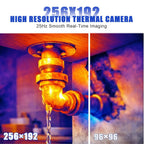 Cámara de imágenes térmicas con pantalla táctil de 3.5 pulgadas, pistola de imagen térmica AIOMEST con resolución IR de 256 x 192, temperatura de calor de -4 °F a 1022 °F, Wi-Fi, cámara infrarroja