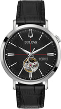 Bulova - Reloj Aerojet automático de 3 manecillas para hombre, apertura con vista interior, reserva de energía de 40 horas, cristal mineral doble curvado,41 mm
