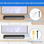 notiela Soporte de pared de barra de sonido resistente para barra de reproducción Sonos para ahorrar espacio, soporte de montaje de metal duradero para soporte de barra de reproducción Sonos debajo o encima de TV, fácil de instalar