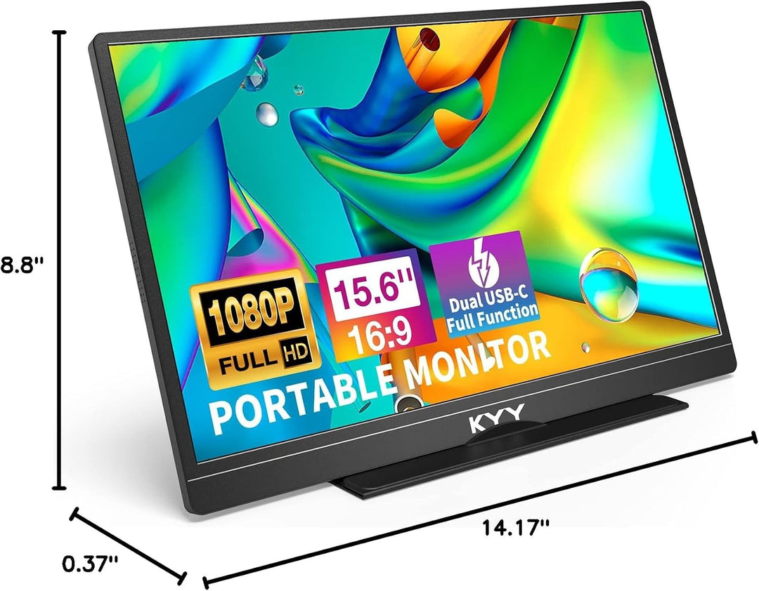 KYY Monitor portátil 15.6 '' 1080P Monitor portátil para po...